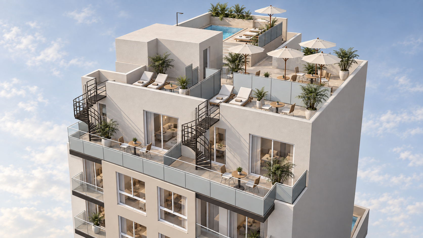 Жилой комплекс Las Piscinas — Бассейн на крыше